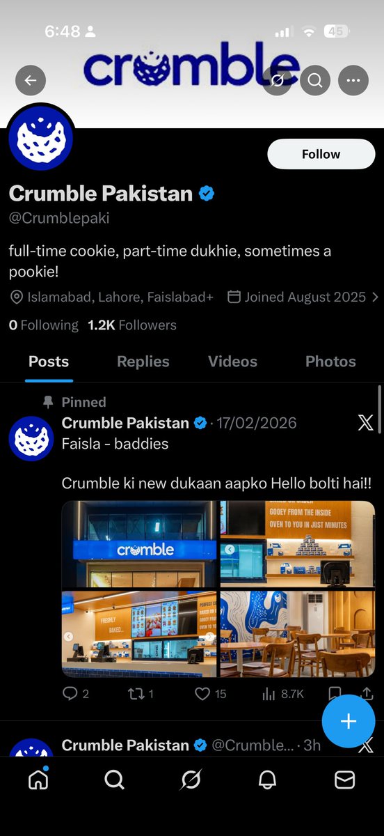 Crumble tweet media