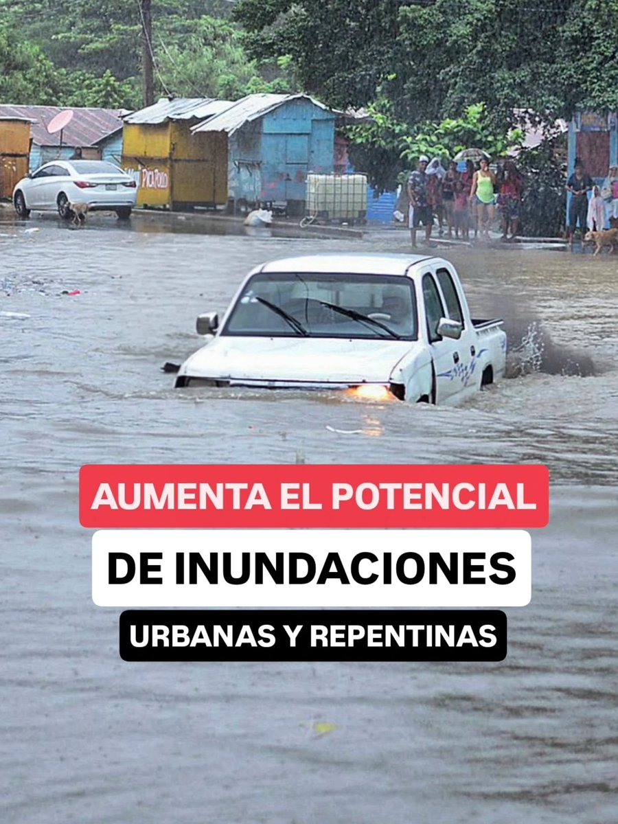 JeanSuriel's tweet photo. 🔴🔴ATENCIÓN | Una vaguada fortalecida se establecerá en República Dominicana durante los próximos cinco días, aumentando el potencial de precipitaciones entre moderadas y fuertes: desde esta tarde incrementarán las posibilidades de inundaciones urbanas y repentinas en gran parte del país.

Sigue ⬇️
