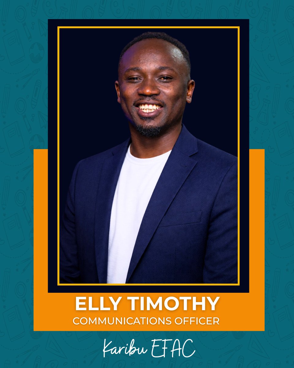 Welcome, Elly Timothy!🎉

We’re excited to have Elly join #EFAC as our Communications Officer based at our Nairobi Office! With 6+ years in strategic communications and impact storytelling, he’s ready to amplify EFAC’s mission and share our stories.

Elly, Karibu EFAC.