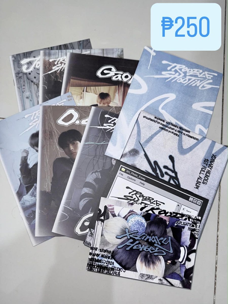 felixnaviddaad's tweet photo. LFB/WTS 
XDINARY HEROES UNSEALED ALBUMS

- Deadlock Blue Ver.
- Deadlock Pink Ver.
- Overload Garden Ver.
- Livelock Red Ver.
- Troubleshooting Blue Ver.
- Troubleshooting Purple Ver.
- Beautiful Mind Photobook Fallen Ver.
- XH Records Outbox
gunil jungsu gaon ode junhan jooyeon https://t.co/xcvrHQXA7E