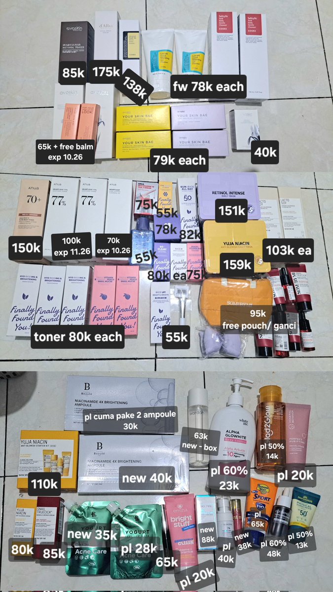 Vey🌷 chat oren aja, wts skincare murce tweet media