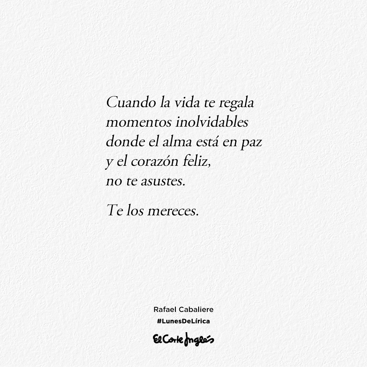 elcorteingles's tweet photo. Tú también te lo mereces 💌 https://t.co/eYTaicNocs  #LunesDeLírica con @RafaelCabaliere. https://t.co/m7FWWtK9PL