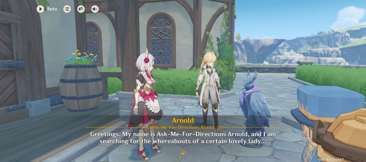 CDRabbittokun's tweet photo. He's looking for Mona. 
#noelle #aether #genshinimpact https://t.co/EeDjPiIPI6