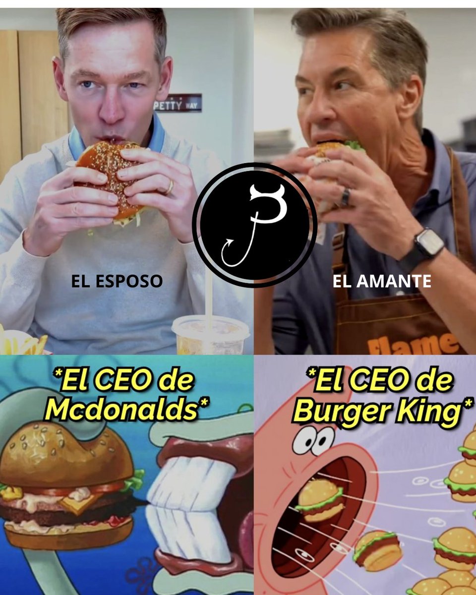 PikaraSv's tweet photo. Hace poco salieron 2 videos los CEO de #Mcdonalds  y #BurgerKing comiendo las hamburguesas de sus marcas.
Y luego vemos nosotros eso y fue inevitable comparar quien se la come con ganas toda y quien no.
Al fin la publicidad que merezco📷guerra de marcas https://t.co/0Gt66MHr8k