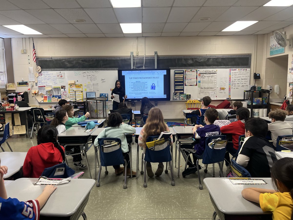 AsherHolmesES's tweet photo. Our Student Ambassadors presented a lesson on Trustworthiness to classes. ❤️ how they model their Colt Core Values @MTPSNJ #asherpride @SELearningEDU @CharacterDotOrg @CHARACTERCOUNTS https://t.co/8tMslZ74ha