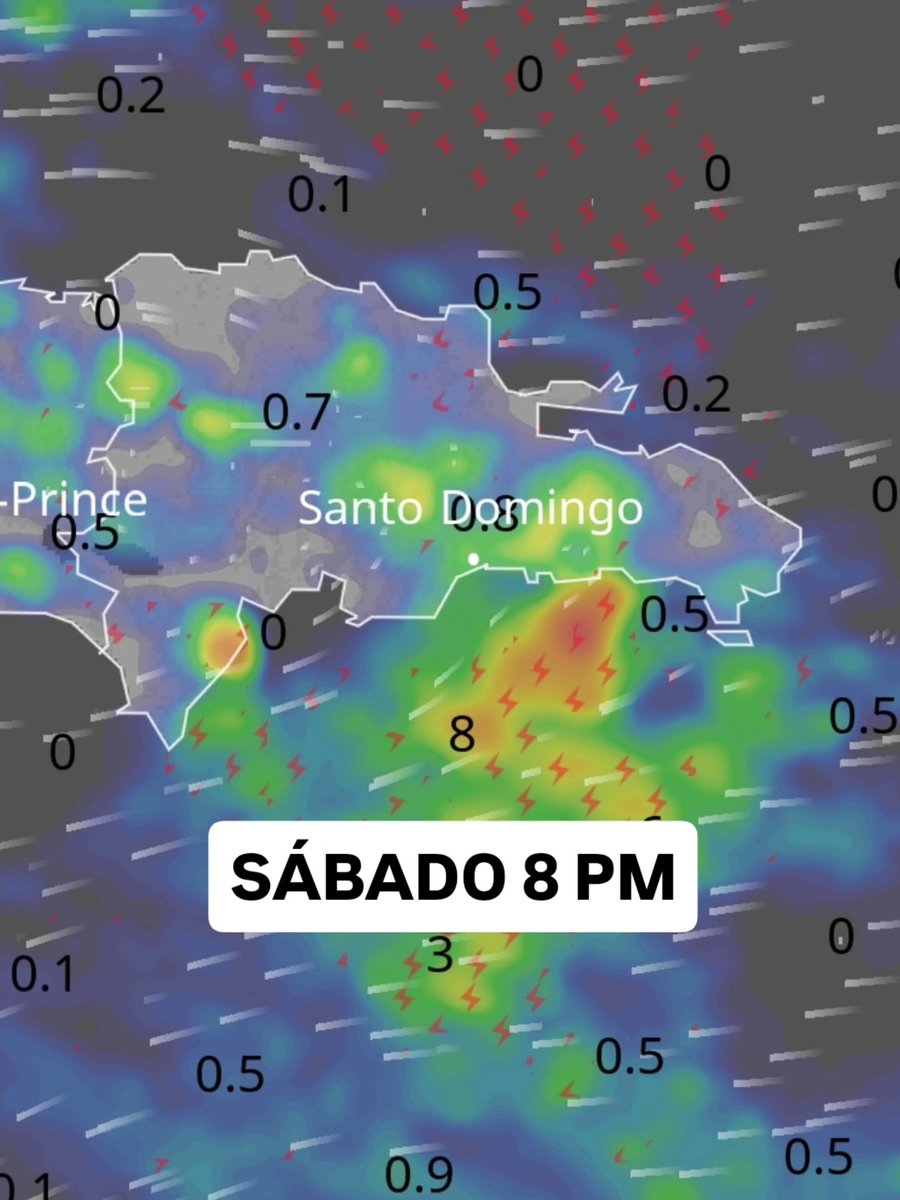 JeanSuriel's tweet photo. 🔴🔴ALERTA | Mañana sábado serán mayores las precipitaciones debido a que la vaguada se activará con la humedad marina y las temperaturas cálidas en el Mar Caribe: en la mañana podrían ocurrir algunos aguaceros en el este, noreste, norte y Cordillera Central; pero en la tarde, las lluvias podrían tornarse intensas, generando inundaciones repentinas en gran parte de RD.

Sigue ⬇️