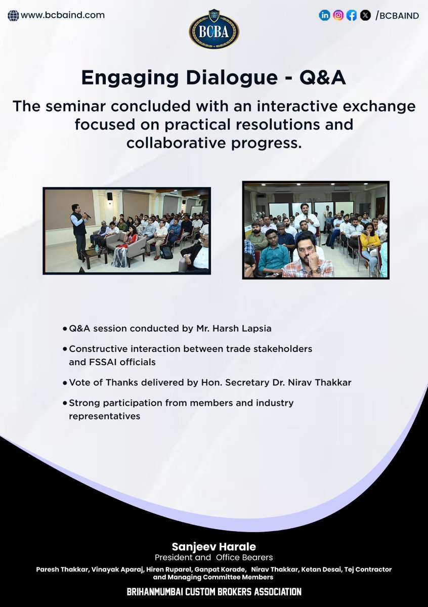 Brihanmumbai Custom Brokers Association tweet media