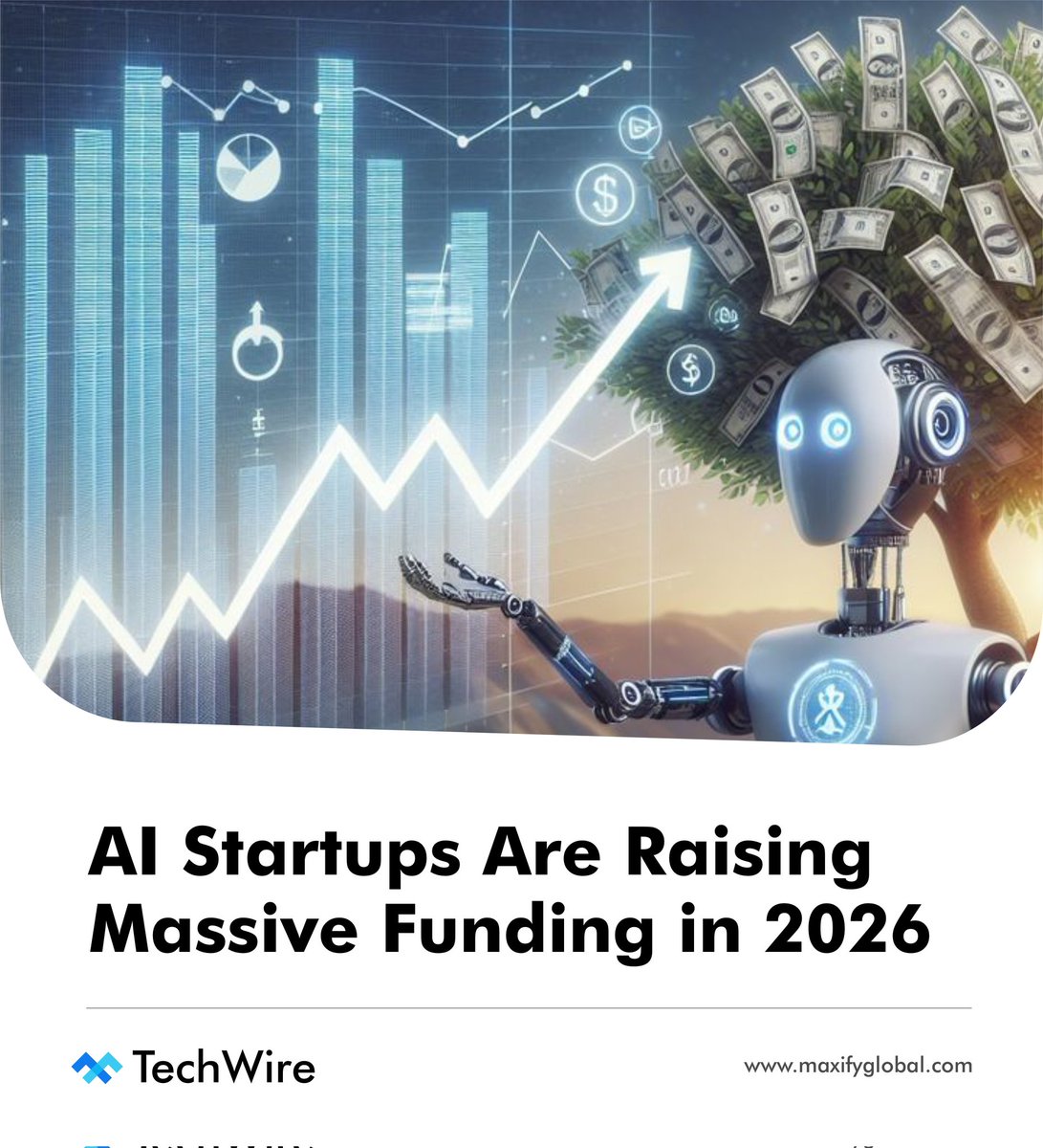 maxifyglobal's tweet photo. #MaxifyTechWire Weekly Tech Roundup!

• AI startups are already raising $100M+ rounds in 2026 Source @TechCrunch

• Runway raises $315M to push AI video 
@TechCrunch

• Global RAM shortage may increase device prices 
@TheVerge https://t.co/WIJ6EaeVw0