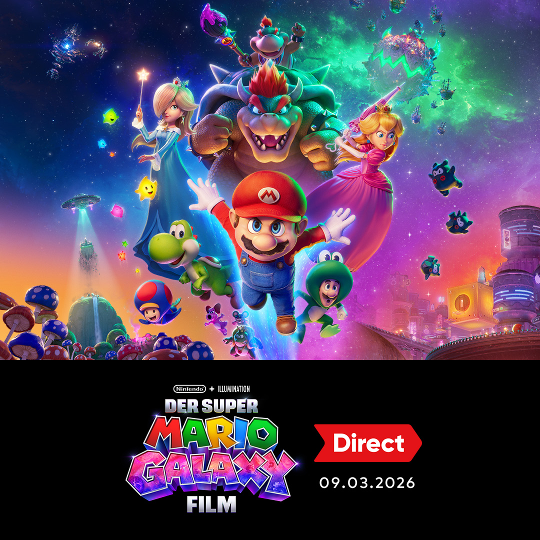 Seid am Montag, den 9. März um 22:00 Uhr bei einer #NintendoDirect-Präsentation dabei und eht euch den letzten Trailer zu Der Super Mario Galaxy Film an. Diese Präsentation enthält keine Spielinformationen.

Hier ansehen: ntdo.com/6016Axg2Y