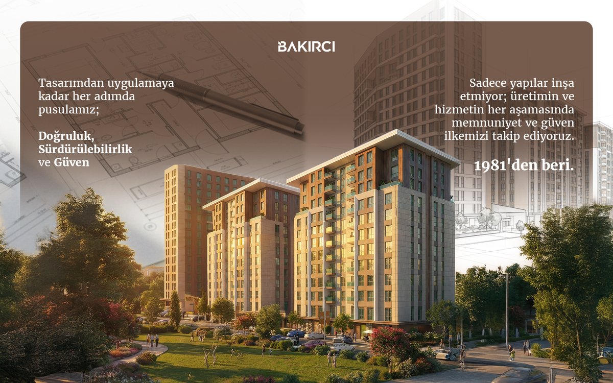 ⏳ Bakırcı Yapı için 45 yıl, sadece takvim yapraklarından ibaret değil; her projenin temeline büyük bir titizlikle atılan “Doğruluk” , “Sürdürülebilirlik” ve “Güven" harcıdır.

Mühendislik disiplinimizden ödün vermeden, geçmişin tecrübesini geleceğin mimarisiyle harmanlıyoruz. 🧱