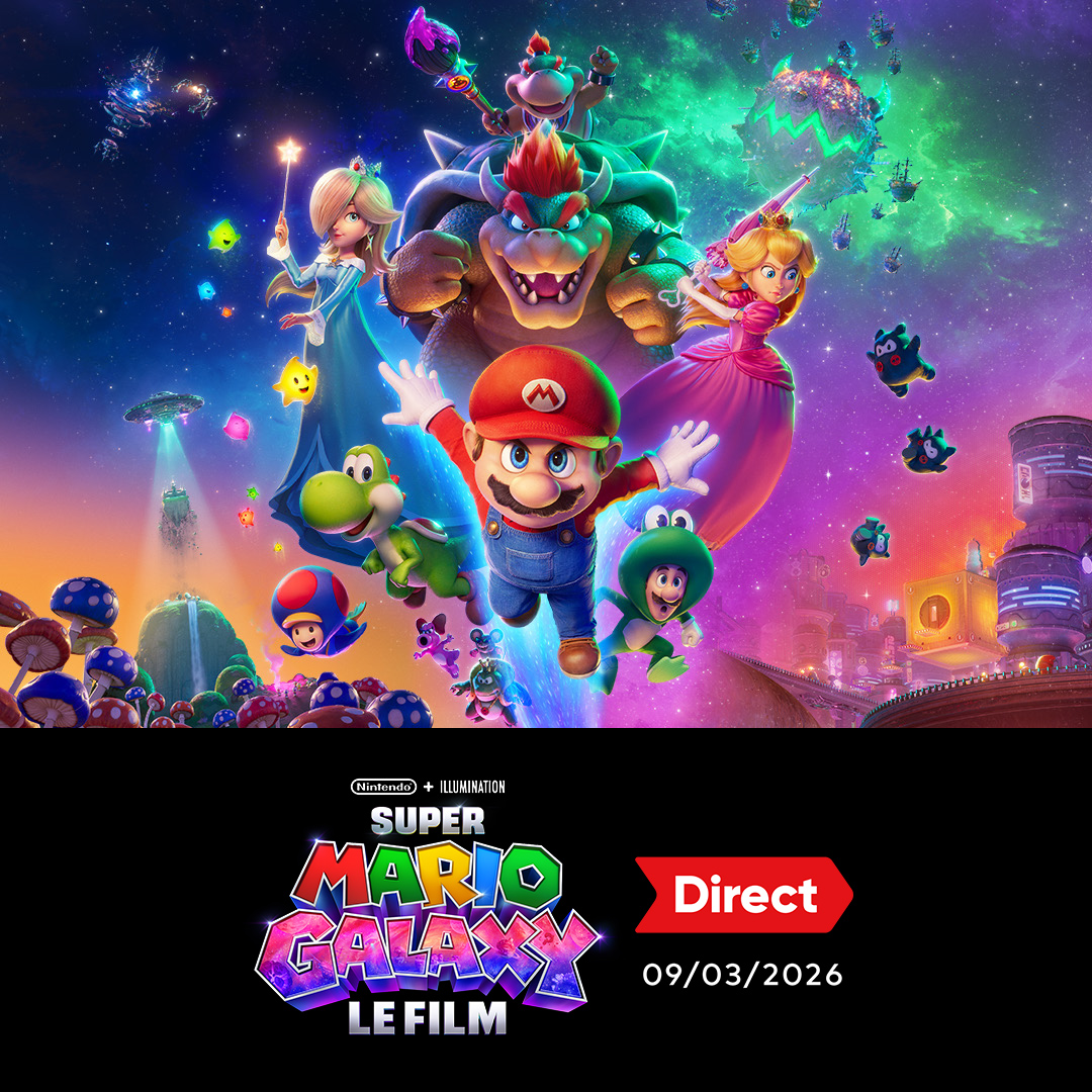 NintendoFrance's tweet image. Rendez-vous lundi 9 mars à 22:00 pour un #NintendoDirect qui présentera la bande-annonce finale de Super Mario Galaxy Le Film !
Cette présentation n'inclura aucune information sur des jeux.

RDV ici : ntdo.com/6016AxgNk