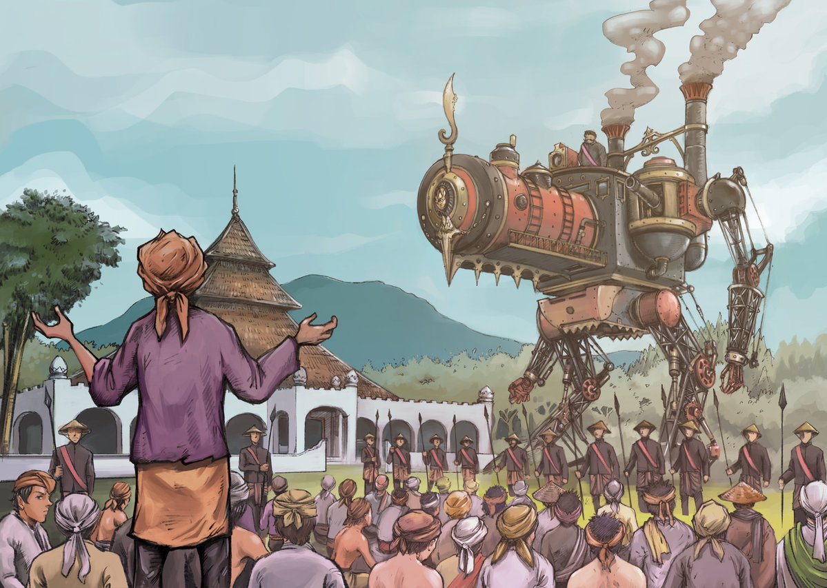 Indonesian here.  I've been making South East Asian/ Javanese  steampunk art and a comic series called Jaka the Mechanic.