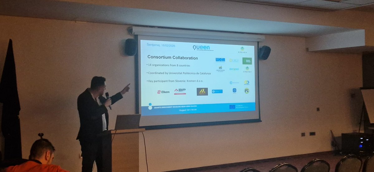 queenprojecteu's tweet photo. On 4–5 March, Kremen d.o.o., partner of the #QUEENproject, took part in the Scientific‑Expert Seminar 2025 organised by the Croatian Foundry Association. The event brings together experts to discuss innovations and challenges in the #foundry sector.
During the seminar, Kremen presented the European #QUEENproject, which aims to obtain #metallurgical #silicon from quartz sand, contributing to more sustainable and resilient raw material supply chains in Europe.
A key step for the future of the metallurgical industry.
🧵
#CriticalRawMaterials #Silicon #EUInnovation #mining #Sustainability #rawmaterials #sand #HorizonEurope #GreenIndustry #EUprojects
@EU_Commission | @EU_Hadea | @weirgroup | @NTNU |@arenesbellpuig | @ChangeoverLtd