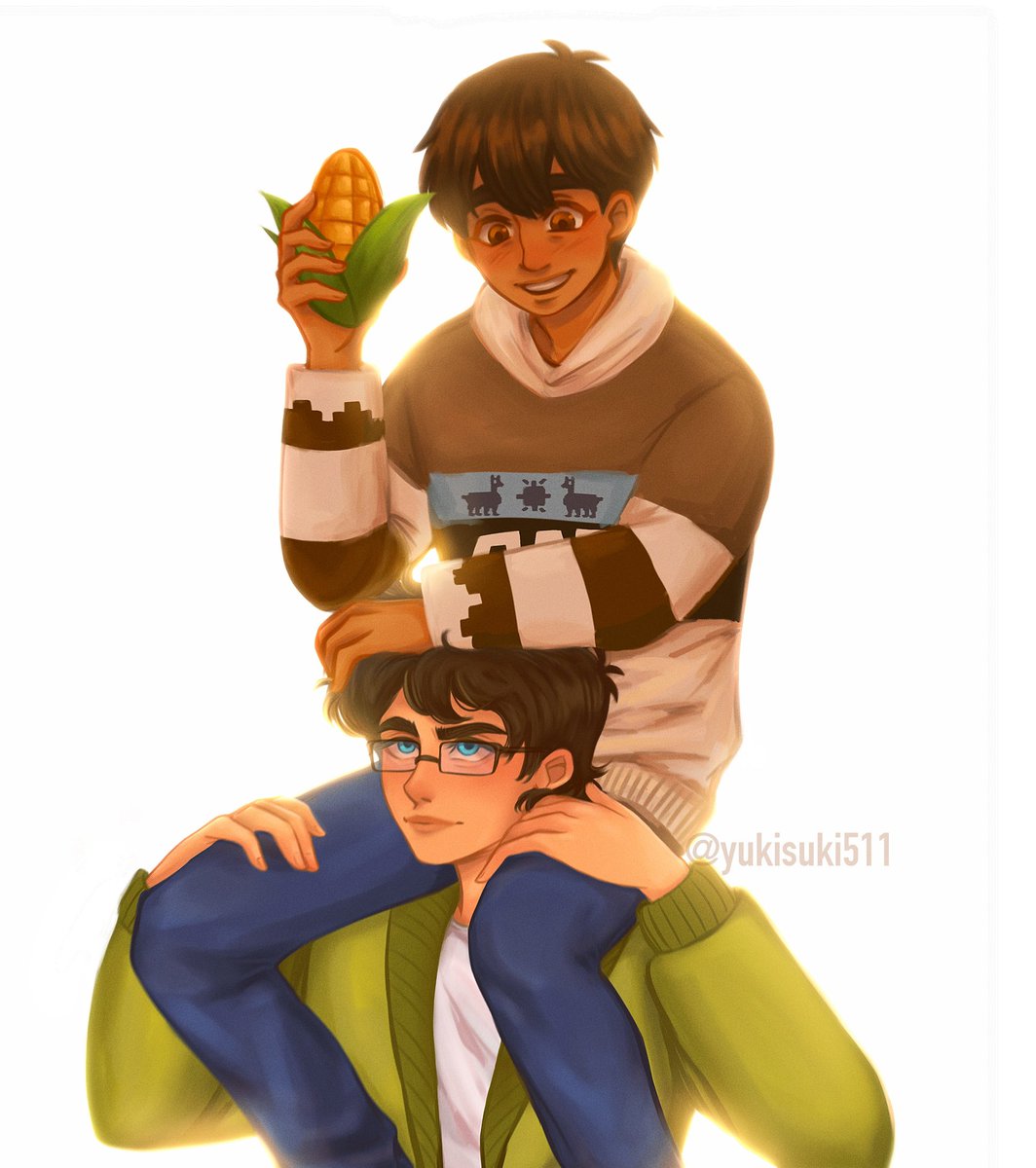 yukisuki511's tweet photo. I officially detach of this illustration. Took me more time than it should’ve, and whatever I feel it’s wrong with it will fix it in the next art piece. 

Anyways, I’m all into Spencer x Bruno 🫶🏽✨

#disventurecamp5 #disventurecamp #campamentodesventura #art #procreateart https://t.co/9Jt2C0GQmx