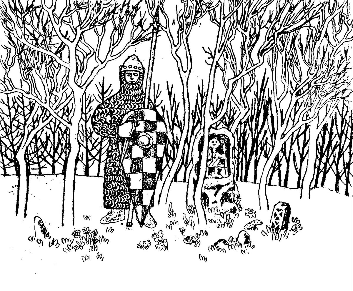 A warrior posing with his great-great-great-great-great-great-grandfather