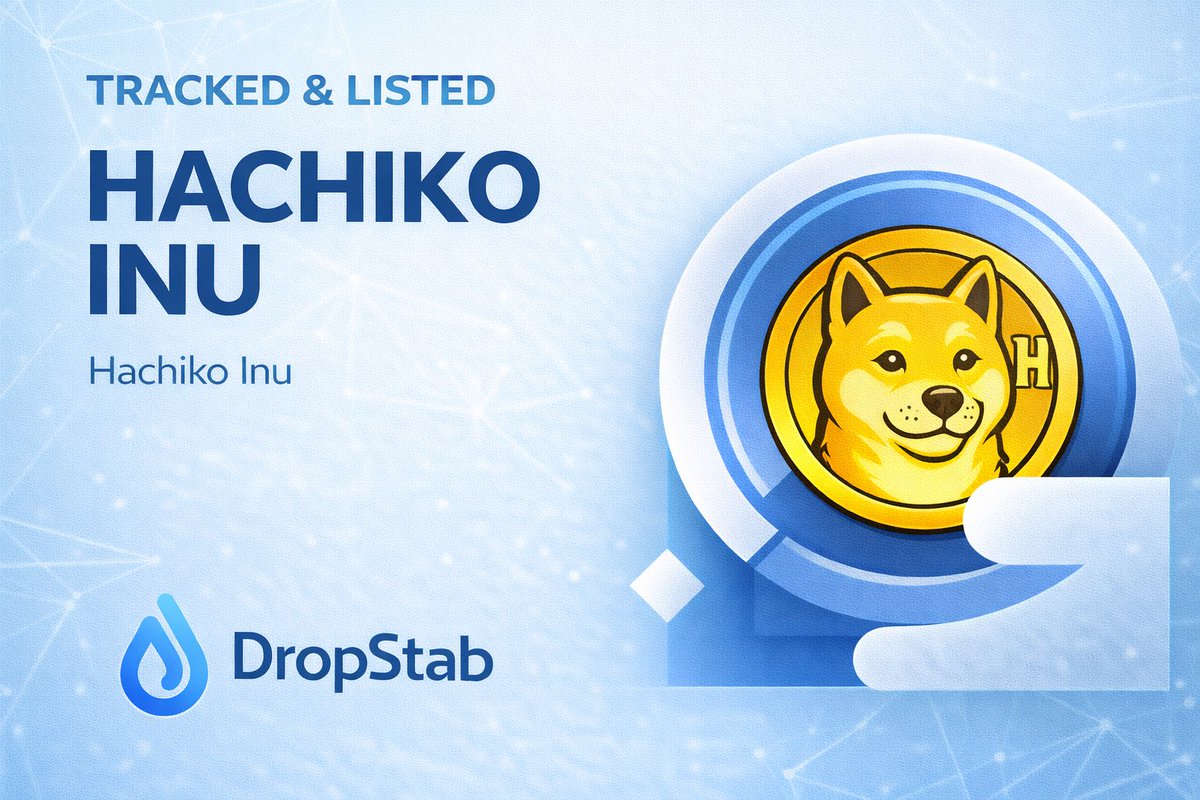 HachikoInuCTO's tweet photo. $HACHIKO is now listed on @Dropstab_com! 

A widely used crypto analytics and portfolio tracking platform. 

Loyalty continues expanding across major crypto data platforms. Investors can now monitor Hachiko’s market data, price movements, and performance alongside other crypto assets.

More discovery, more transparency, and broader exposure across the crypto analytics ecosystem.

Hachiko on DropStab: https://t.co/Rvsbu9b22h