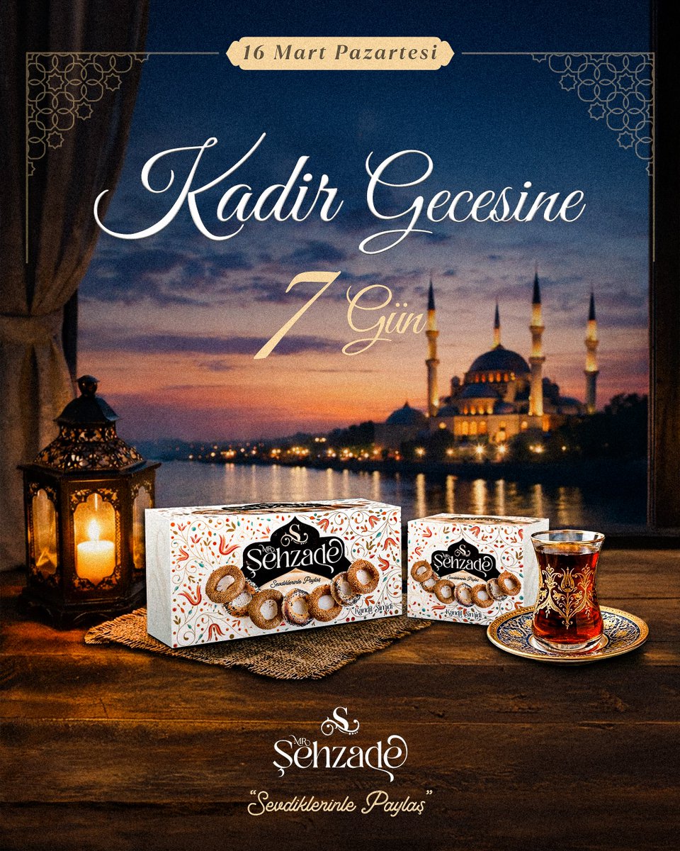 evsakgida's tweet photo. 🌙 Kadir Gecesine 7 Gün  

#EvsakGıda #KadirGecesi https://t.co/aO9ue9lK7r