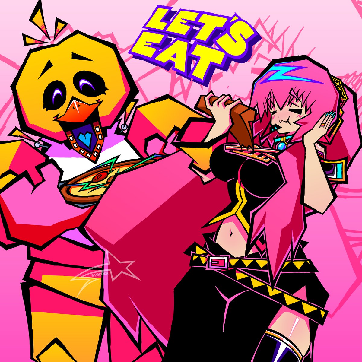 Happy (late and/or early) Megurine Monday!
“Let’s eat. LET’S EAT WHAT???” -Markiplier
#MegurineLuka #fivenightsatfreddysfanart #vocaloid #fanart