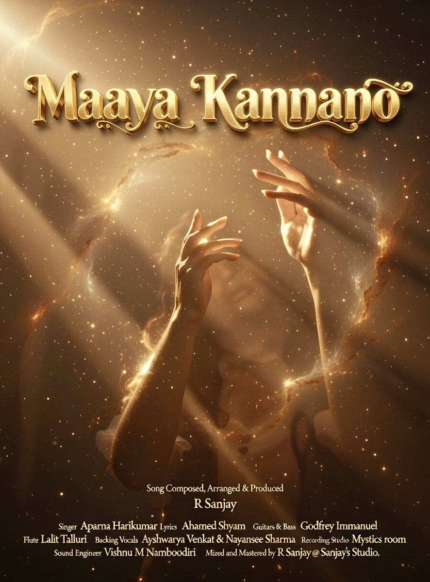 Composersanjay's tweet photo. “Maaya kannano” 

Grateful to the incredible crew who poured their heart and talent into bringing Maaya Kannano to life.
This song exists because of every amazing soul who worked behind it ❤️🎵🎶 https://t.co/EYsYHpJPas