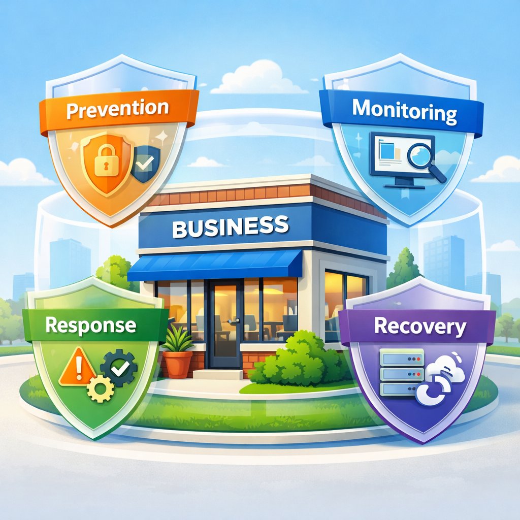 mstrait1171's tweet photo. Most SMBs already have some cybersecurity tools.

Firewall. Antivirus. Email filtering.

But here’s the question that changes the conversation:
How quickly would you know if something slipped through?

If it helps, I’m happy to share a simple layered cybersecurity checklist https://t.co/DvADTxcoMT