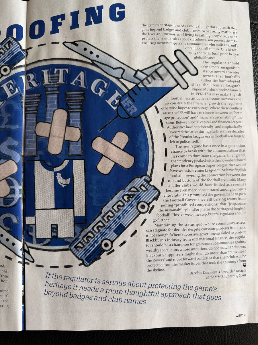 The latest <a href="/WSC_magazine/">When Saturday Comes</a> has an excellent piece from <a href="/apDinsmore/">Adam Dinsmore</a> about Rovers, Venky’s &amp; the role of the regulator…