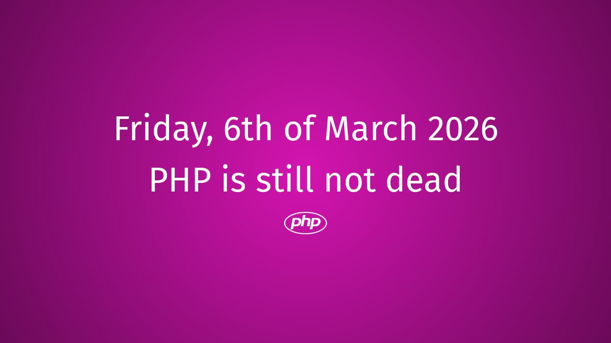 PhpDead's tweet photo. PHP still not dead #php #EndOfPHP #PHPObsolete #BackendDevelopment #PHPScripts #PHPPostMortem #PHPAfterlife #PHPFrameworks #PHPRevival #PHPDevelopers https://t.co/RJwRzGkkS0