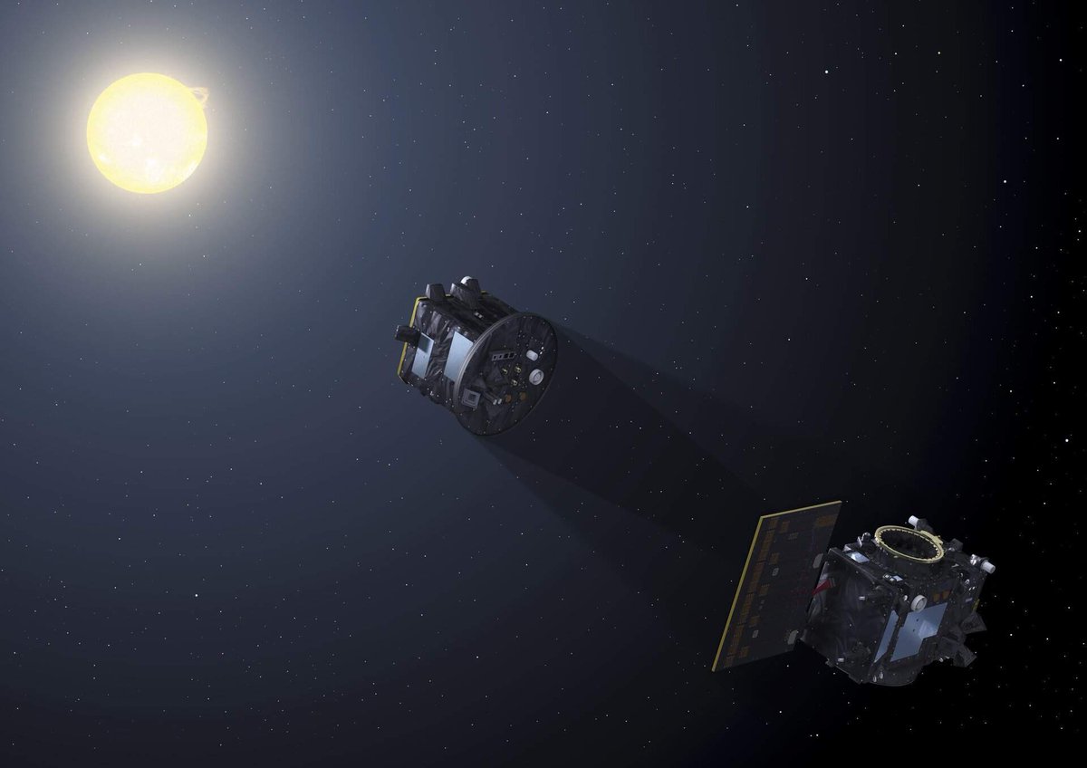 AstrospaceI's tweet photo. @esa ha perso i contatti con uno dei due #satelliti della missione #Proba-3, il Coronagraph, dopo un’anomalia che ha causato una perdita di assetto e un'entrata in modalità di sopravvivenza del veicolo.
https://t.co/e8kFAXfh0z https://t.co/tkLfs0euB5