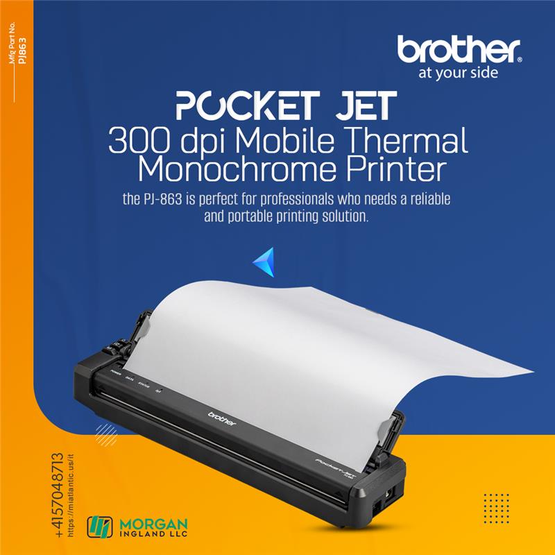 Mor_ING_LLC's tweet image. 📢 Brother PocketJet PJ-863 300 dpi Mobile Thermal Monochrome Printer with USB-C &amp;amp; Bluetooth

sales@miatlantic.us | 415-704-8713

🔗 miatlantic.us/it/brother-pj8…

#MIATLANTIC #BrotherPrinter #PocketJet #MobilePrinting #ThermalPrinter #PortablePrinter #wts #USA #California