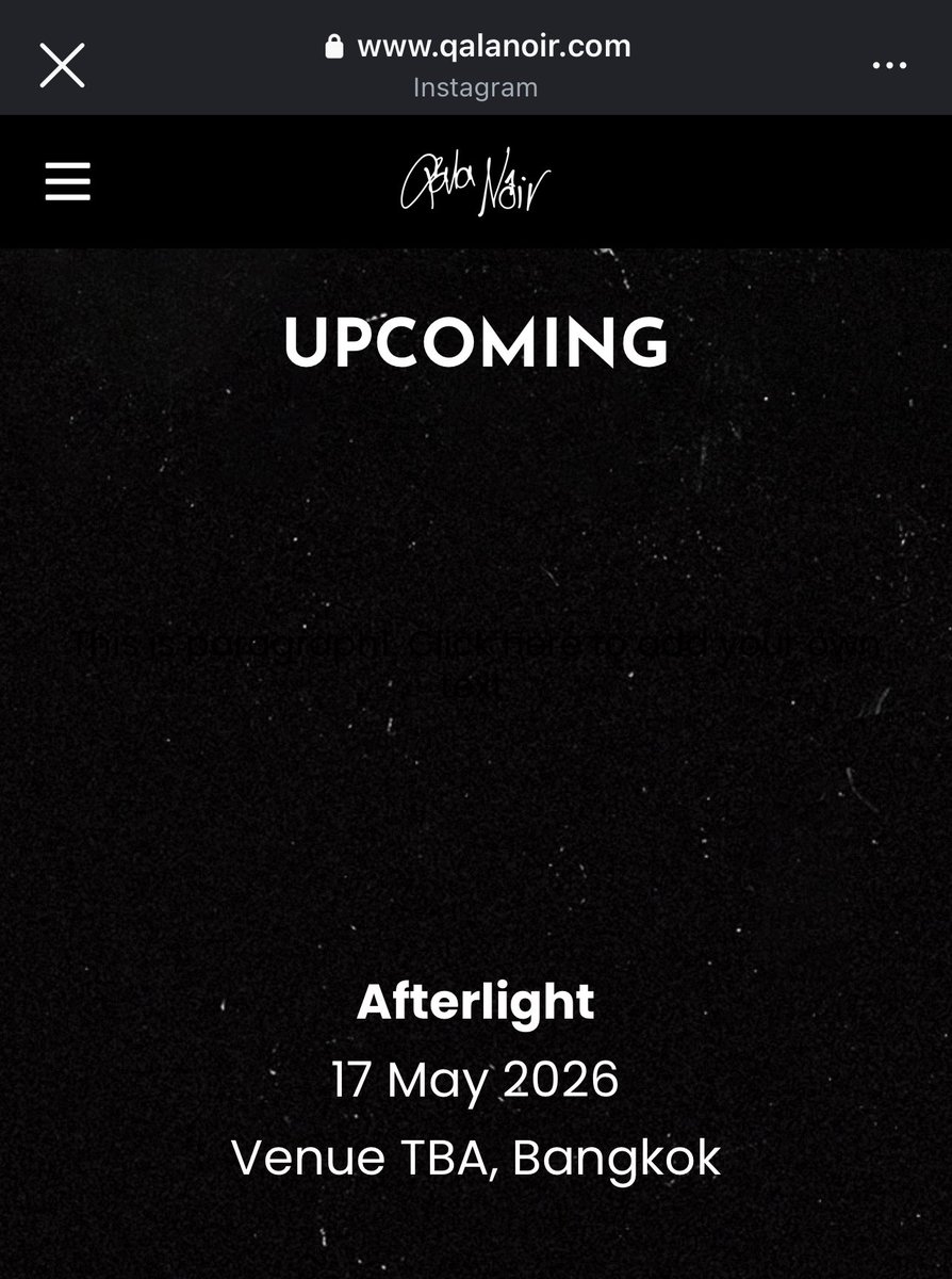 พี่เน่ลงตารางเดือน5 “Afterlight” แล้วนะค้าบ

#nenevader #QalaNôir