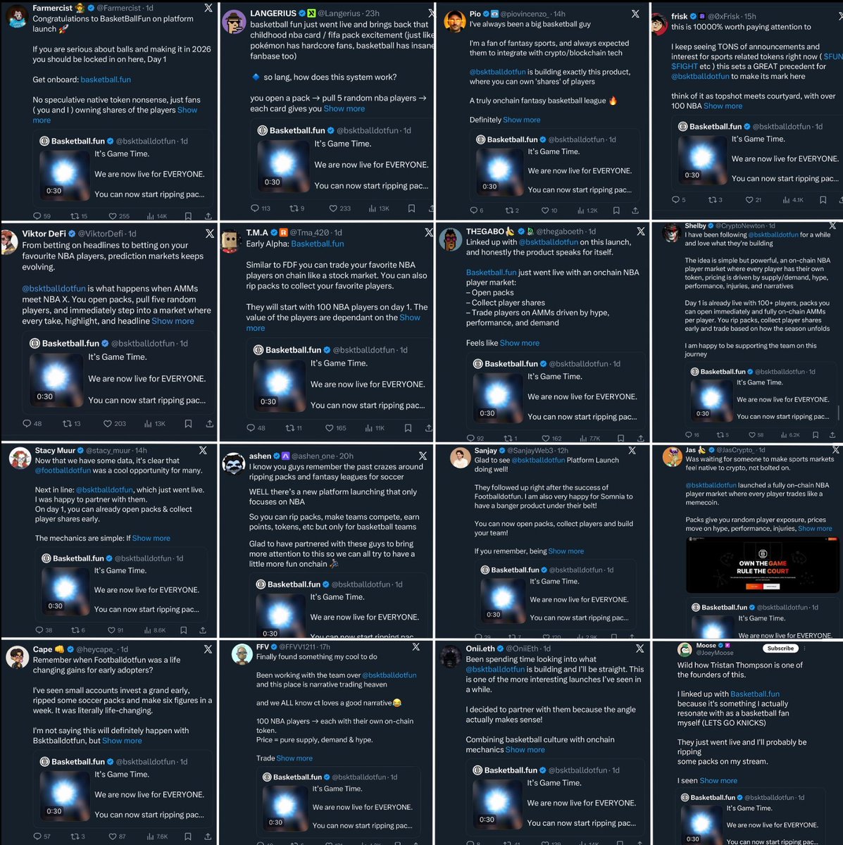 so basketball dot fun is a scam project? i see a lot of KOLs promoting it.

the most shocking name is this list is however FFV.

I can expect shilling of low quality projects from all other names, but not him.

what about you? is your favorite KOL in this list?