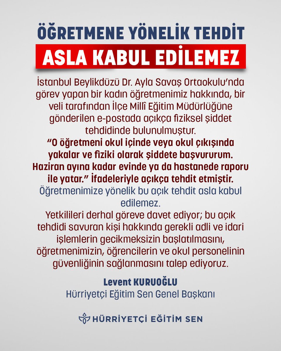Hürriyetçi Eğitim Sen Genel Merkezi tweet media
