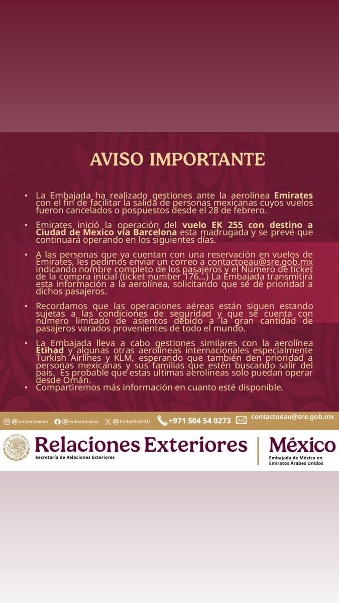 Embamex Emiratos Árabes Unidos tweet media