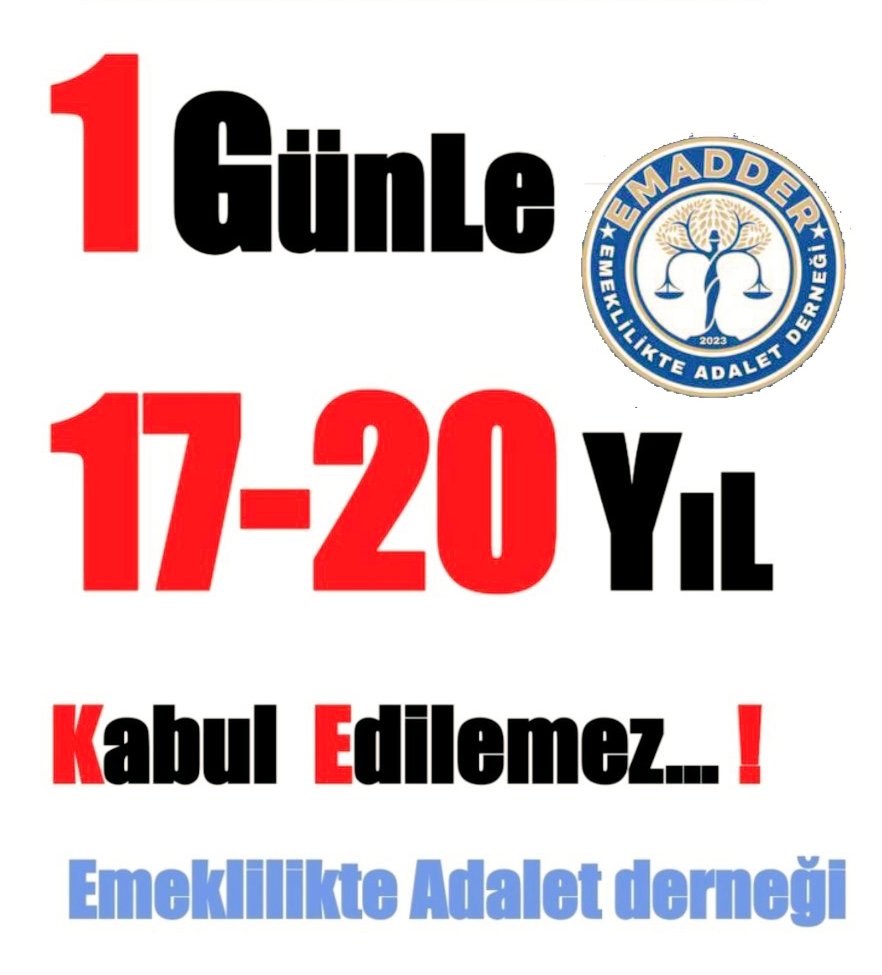 Hakkımızı verin hakkımızı❗️

NE BIÇAK KALDI NE KEMİK❗️

1 GÜN 17 MI OLUR❗️ 

ALLAHINIZI SEVERSENİZ❗️ 

#KademeHakkıŞart

<a href="/Akparti/">AK Parti</a> 
<a href="/RTErdogan/">Recep Tayyip Erdoğan</a> 
<a href="/tcbestepe/">T.C. Cumhurbaşkanlığı</a> 
<a href="/csgbakanligi/">T.C. Çalışma ve Sosyal Güvenlik Bakanlığı</a> 
<a href="/isikhanvedat/">Prof. Dr. Vedat Işıkhan</a>
<a href="/_cevdetyilmaz/">Cevdet Yılmaz</a>
<a href="/AKPartiTBMMGrup/">TBMM AK Parti Grup Başkanlığı</a> 
<a href="/MhpTbmmGrubu/">MHP TBMM Grubu #MHP</a> 
<a href="/TBMMresmi/">TBMM</a> 
<a href="/TBMMGenelKurulu/">TBMM Genel Kurulu</a>   
<a href="/MHP_Bilgi/">MHP</a>

👇