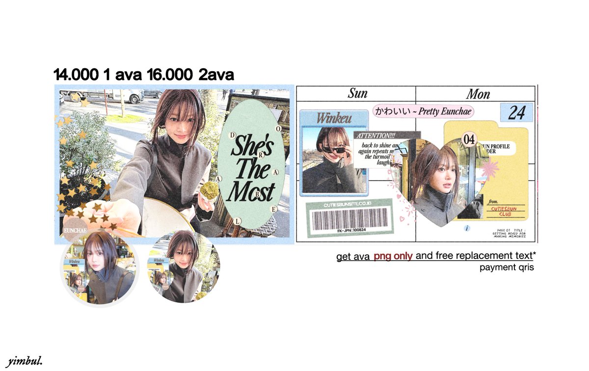 yimbul's tweet photo. help repost thankyou!

ready layout chara eunchae, yeji, yeri, younjung. chat https://t.co/1O3HdFNTu0 or dm (please mention after dm bc req dm pending) with code on ALT #zonauang https://t.co/UKD4MeemVe