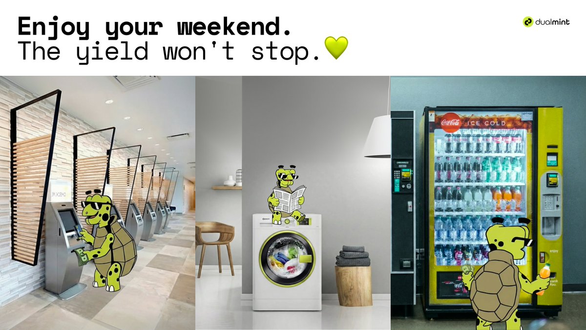 It's Friday. You're logging off.
The machines? Just getting started.

→ 48 hours of laundromat cycles
→ 48 hours of vending sales
→ 48 hours of ATM fees

No weekends. No "out of office."
Enjoy your weekend. The yield won't stop 💚