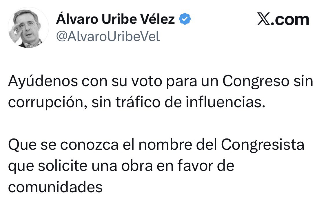 El presidente que se hizo reelegir corrompiendo a varios ministros y congresistas, el condenado por sobornar testigos, el que puso a disposición el antiguo DAS al servicio de los Paramilitares, está pidiendo que voten por el, que hpta cínico
