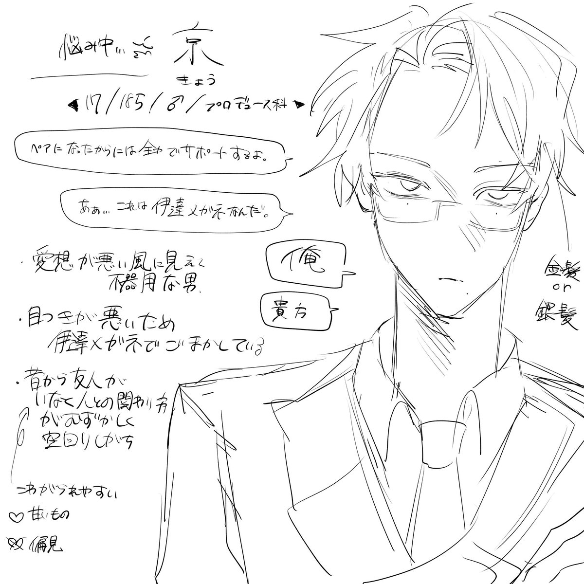 #星澄学院生徒名簿
伊達メガネが吹っ飛ぶ可能性有　　仮！また描き直す