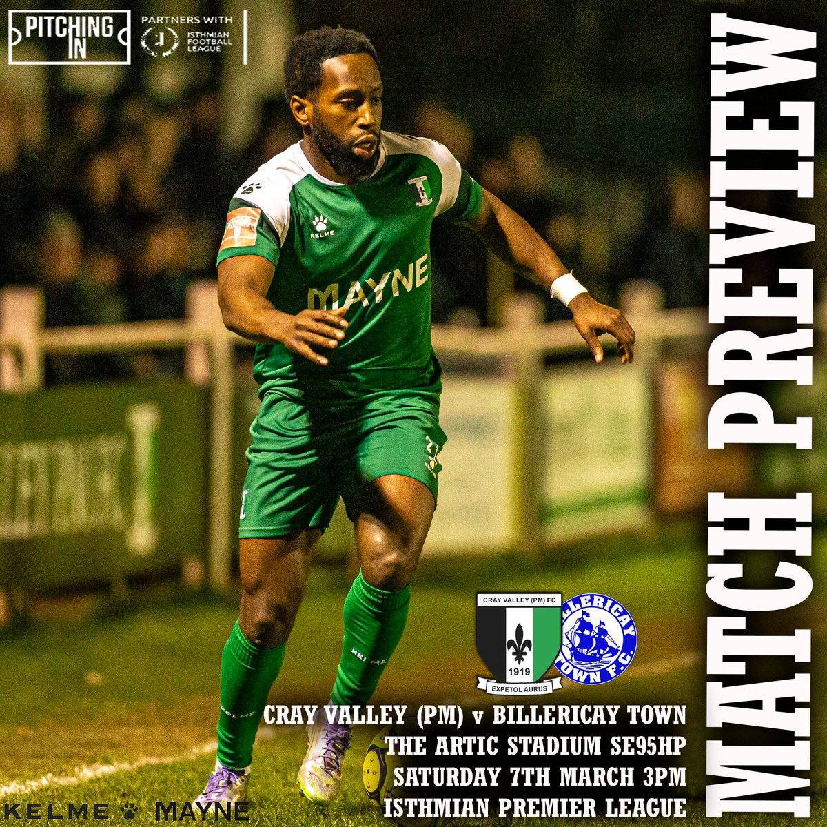 📝 MATCH PREVIEW

Cray Valley (PM) return to home action as we take on <a href="/BTFC/">Billericay Town FC</a> 

Read our full preview ahead of the game on the website  crayvalleypmfc.com/teams/228820/m…

#WeAreSE9 🟢⚫