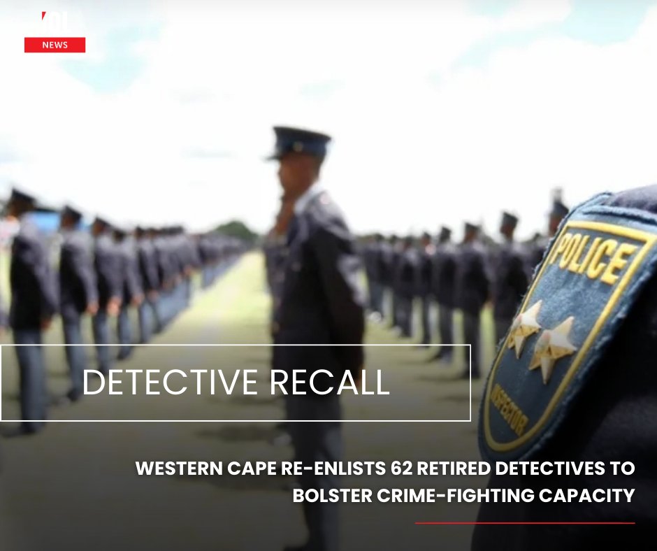 IOL's tweet photo. Senior detectives who previously resigned or retired from the South African Police Service (SAPS) have been re-enlisted in the Western Cape.
#news #senior #detectives #resigned #retired #reenlisted #SAPS #Wesy
Read on https://t.co/4cqLBpwn0S https://t.co/UBkfj87qDF