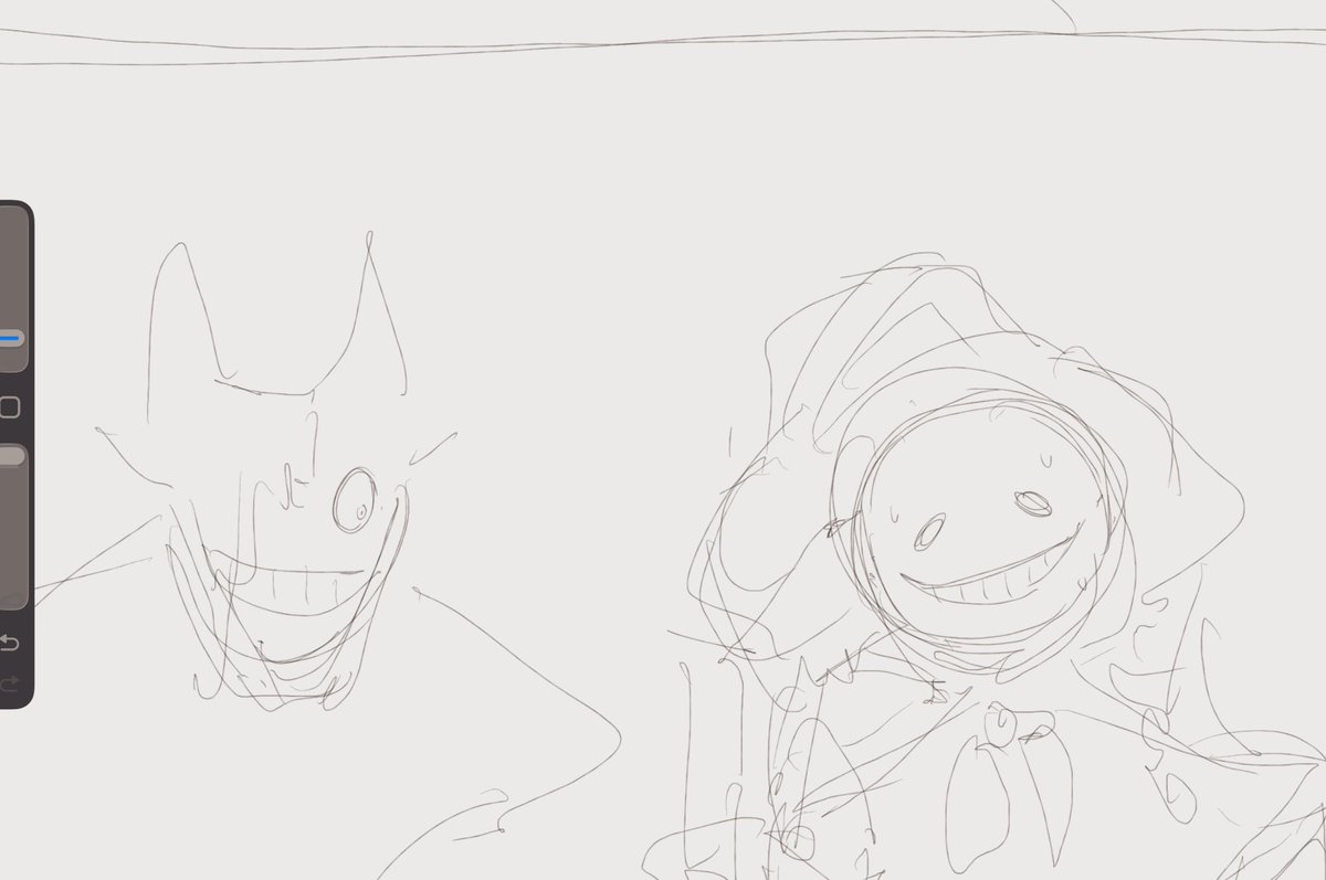 オーちゃんのラフ簡略化し過ぎて死ぬ