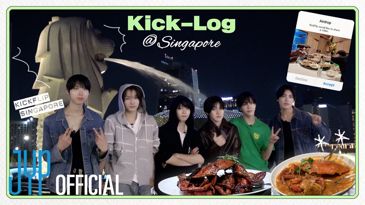 [Kick-Log] 칠리크랩은 그랩감(?)이 좋거든요🦀 싱가포르 먹방&amp;산책🦁 | 싱가포르 Vlog - KickFlip(킥플립)

youtu.be/lEZGR4-SnzA

#KickFlip #킥플립
#Kick_Log