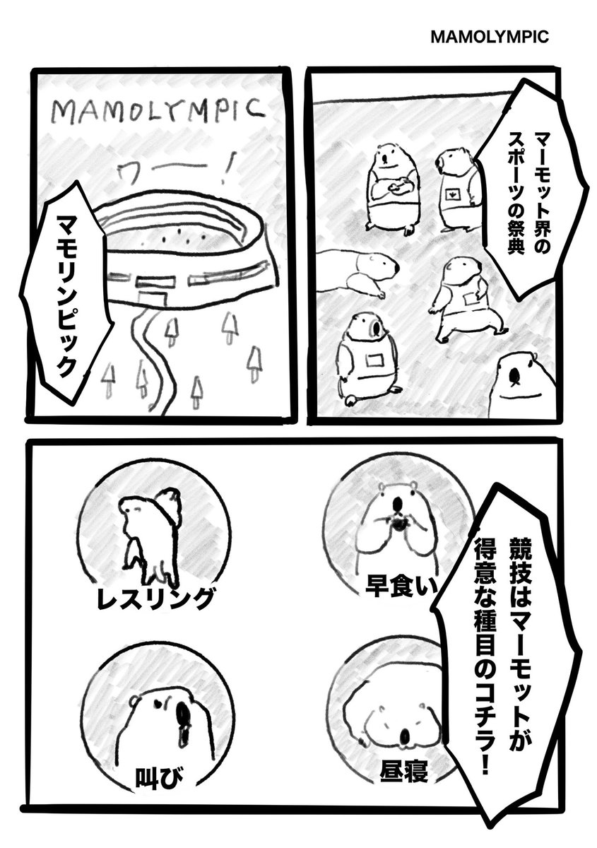 marmot_addict's tweet photo. マーモットのオリンピック①
太った強者達の祭典 https://t.co/eHmLy1UKpe
