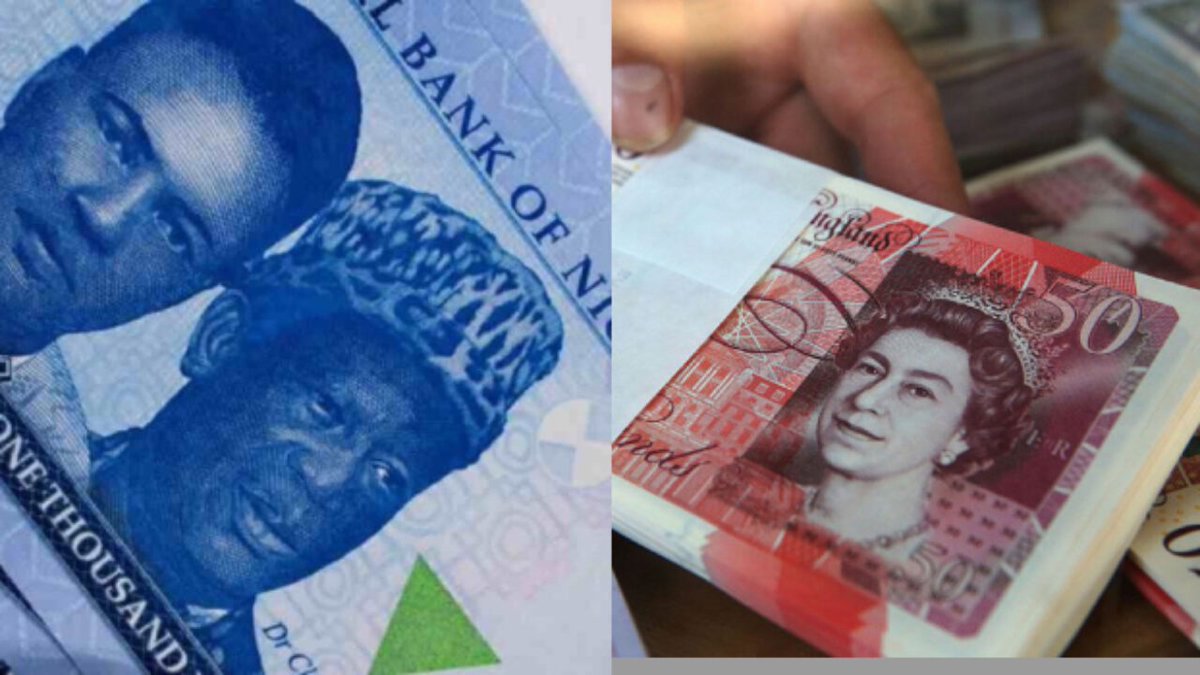 Naira stables at N1,850 per £1 at official market