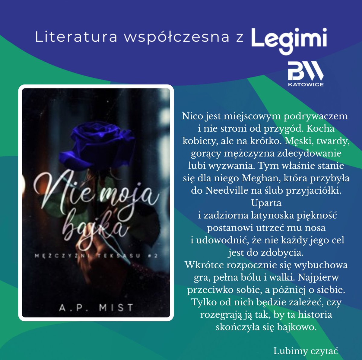 pbw_katowice's tweet photo. Propozycja z Legimi. Aby otrzymać miesięczny kod dostępu należy wysłać informację mailową na adres: legimi@pbw.katowice.pl, podając w treści swoje imię i nazwisko oraz nr karty bibliotecznej.
#pbwkatowice
#legimi https://t.co/9IjKfQo5Vt