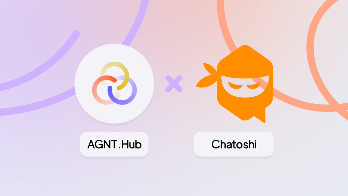 New Partnership &amp; AGNT Connect Listing – <a href="/agnt_hub/">AGNT Hub</a> x <a href="/ChatoshiAi/">ChAtoshI</a> 

Chatoshi is building a crypto native AI copilot that cuts through what kills most trades: noise and unverified voices.

It pulls real time onchain and offchain context into one place:

> sentiment shifts and