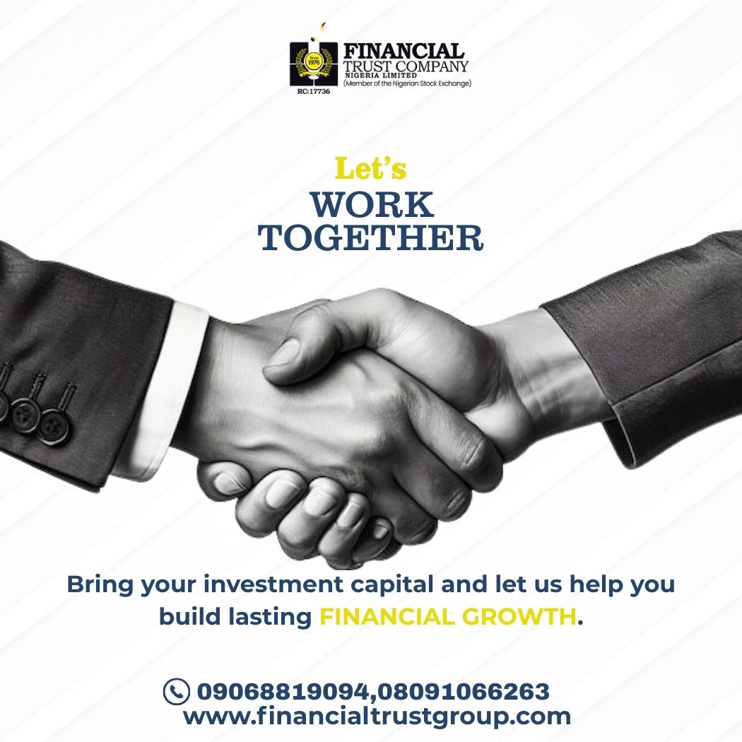 Build lasting financial growth with the right strategy and trusted expertise. Bring your investment capital, and let’s turn opportunities into sustainable returns.

#SmartInvesting #FinancialGrowth #InvestWithConfidence #Financialtrustgroup
#StockMarket