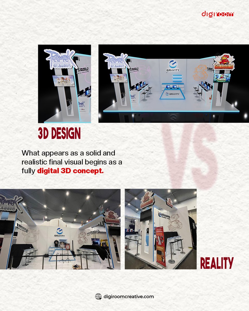 DigiroomCRTV's tweet photo. Here are some of the 3D design projects we’ve successfully brought to life.

Digiroom handled the entire process, from concept development and 3D visualization to full production and on-site execution. https://t.co/8UvhCp48Mr