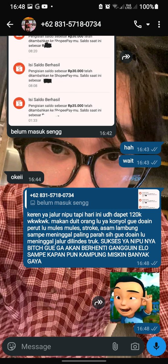 wholeeyas's tweet photo. hati hati kak user @/NugraheniHW_ penipuan #zonauang https://t.co/iWnRH8YdTv