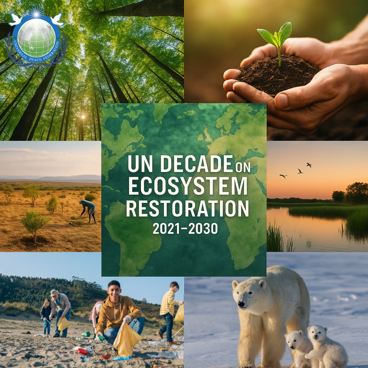 ukUPF's tweet photo. UN Decade on Ecosystem Restoration reminds us that healing the planet is a shared responsibility. Universal Peace Federation calls for renewed commitment to protect land, water & vulnerable communities. https://t.co/TUpWuzB5wQ
#UNDecade #EcosystemRestoration #ClimateAction #UPF https://t.co/xFTGzSN3LL