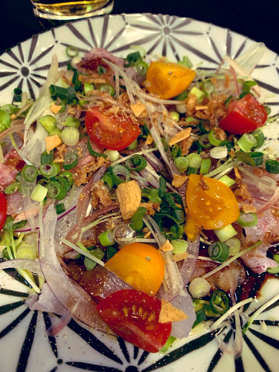 サラダもかねたカルパッチョ🥗
#Twitter晩酌部 
#さらだ